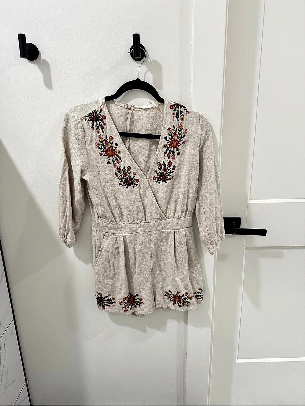 Embroidered romper Size Medium